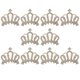 thumbnail image 1 of Crown Hair Accessories for Decoration Golden Alloy Crystal 10Pcs Set, 1 of 5