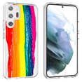 thumbnail image 1 of TalkingCase Slim Phone Case Compatible for Samsung Galaxy S23 Ultra 2023, Rainbow Oil Paint Print, Lightweight, Flexible, USA, 1 of 7
