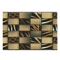 thumbnail image 1 of Safari Cutting Board, Jeans Denim Patchwork in Safari Style Wilderness Design Art Print, Decorative Tempered Glass Cutting and Serving Board, Large Size, Brown and Black, by Ambesonne, 1 of 1