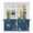 Prussian Blue, Denim, Slate, variant on Vintage Dark Gray Starfish Tier Curtains 24 Inch Length, Summer Coastal Beach Marine Cafe Short Curtains for Bathroom Over Sink, Small Kitchen Curtain Light Filtering Drapes 2 Panels 27.5"Wx24"L