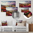 thumbnail image 4 of Designart "Vibrant Purple and Orange in the Vineyard" Farmhouse Metal Wall Art, 4 of 5