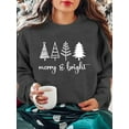 thumbnail image 2 of Women Christmas Sweatshirt Christmas Tree Graphic Long Sleeve Shirt Xmas Holiday Pullover Top, 2 of 5