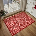 thumbnail image 3 of BERTHMEER 2'x3' Small Christmas Area Rugs for Entryway Bathroom Christmas Rugs for Bedroom Kitchen Dorm Entrance Non Slip Washable Red Indoor Carpets, 3 of 6