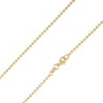 thumbnail image 5 of 925 Sterling Silver, Moon Cut Bead Ball Gold Plated Chain 2mm Necklace - Hypoallergenic and Tarnish Resistant - By Oliver & Navy, 5 of 5