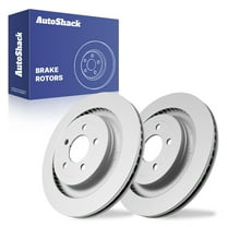 AutoShack 12.99" (330 mm) Rear Vented Brake Rotors Coated | Replacement for 2015-2023 Ford Mustang | 2-PC Set | ArmorStop