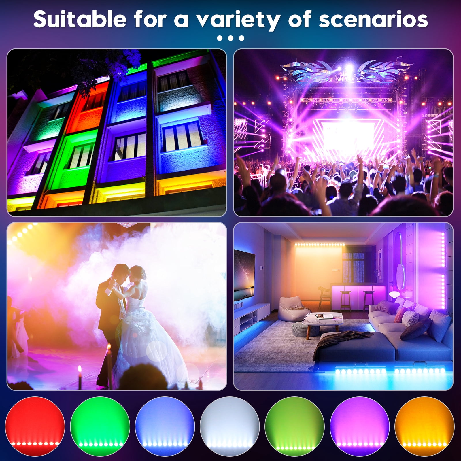 Wall Washer Lights 9 LED RGBW Dimmable Stage Lights DMX Control Dj Lights Stage Lighting - for Indoor Disco Party Church Birthday Bar Wedding,2pcs