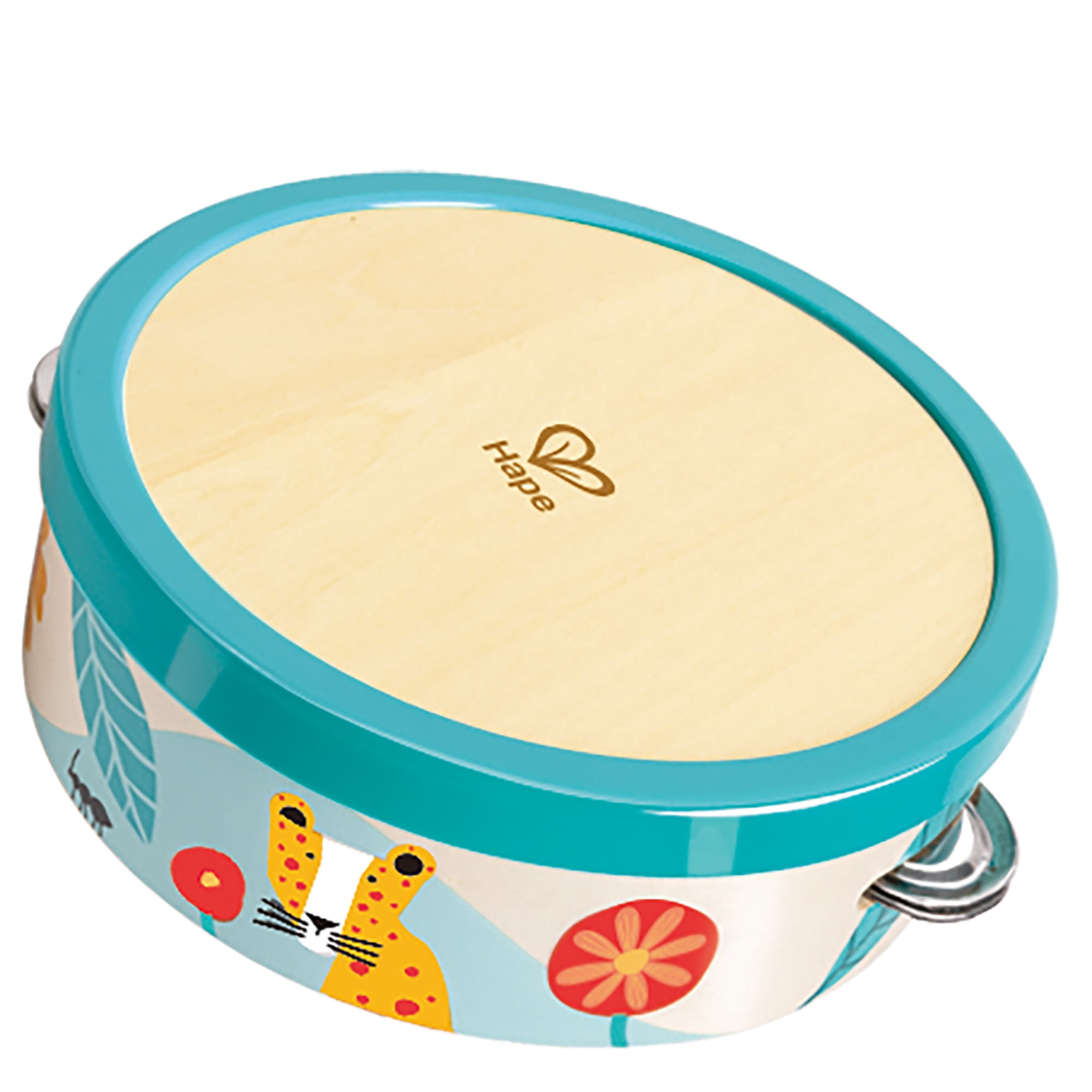 Hape: 4-In-1 Ukulele Set - 4pc Wooden Instrument Playset, Percussions Music Toys, Ukulele, Maraca, Castanet, Tambourine, Nature Design, Kids Ages 3+