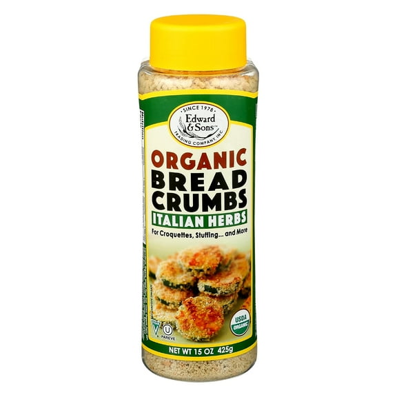 Edward & Sons Organic Breadcrumbs, Italian Herbs, 15 Ounce Container