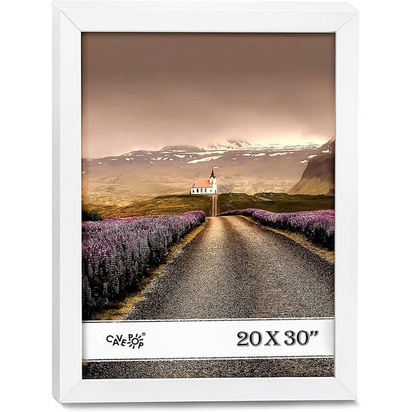 AmPm 12x18 Black Wooden Picture Frame with Polished Plexiglass - Horizontal and Vertical Formats with Included Hanging Hardware, Frame Posters, Puzzles and Artwork