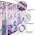 thumbnail image 5 of Valentine''s Day Shower Curtain, Purple Cute Gnomes Lavender Flowers Heart Ballons Love Theme Farmhouse Wooded Bathroom Curtain Waterproof Fabric Machine Washable with Hooks, 36" Wx72 L, 5 of 6
