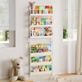 thumbnail image 6 of BECOKOME 6-Tier Kids Bookshelf Wall Mounted, Bookcase for Kids, Behind Door Book Organizer for Toddler Nursery, Corner Wall Bookshelf for Bedroom Playroom, Toy & Book Storage, 6 of 9