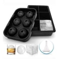 thumbnail image 3 of Yeacher Food Grade Silicone Ice Cube Tray 6 Grids Square Ice Ball Cube Mold Small, 3 of 8