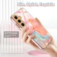 thumbnail image 4 of Petocase Marble Pattern Shockproof Rugged Cell Phone Case for Samsung Galaxy S24 Plus 5G, Pink, 4 of 7