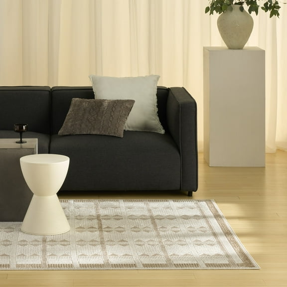 Nourison Nordic 5' x 7' Taupe Modern Indoor Rug