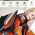 thumbnail image 3 of ONETECH  Motocross Rider Blanket for Bed Sofa Extreme Sports Theme Sherpa Throw Blanket Motorcycle Pattern Plush Blanket Room Decor Dirt Bike Yellow Black Fuzzy Blanket Throw, 3 of 6
