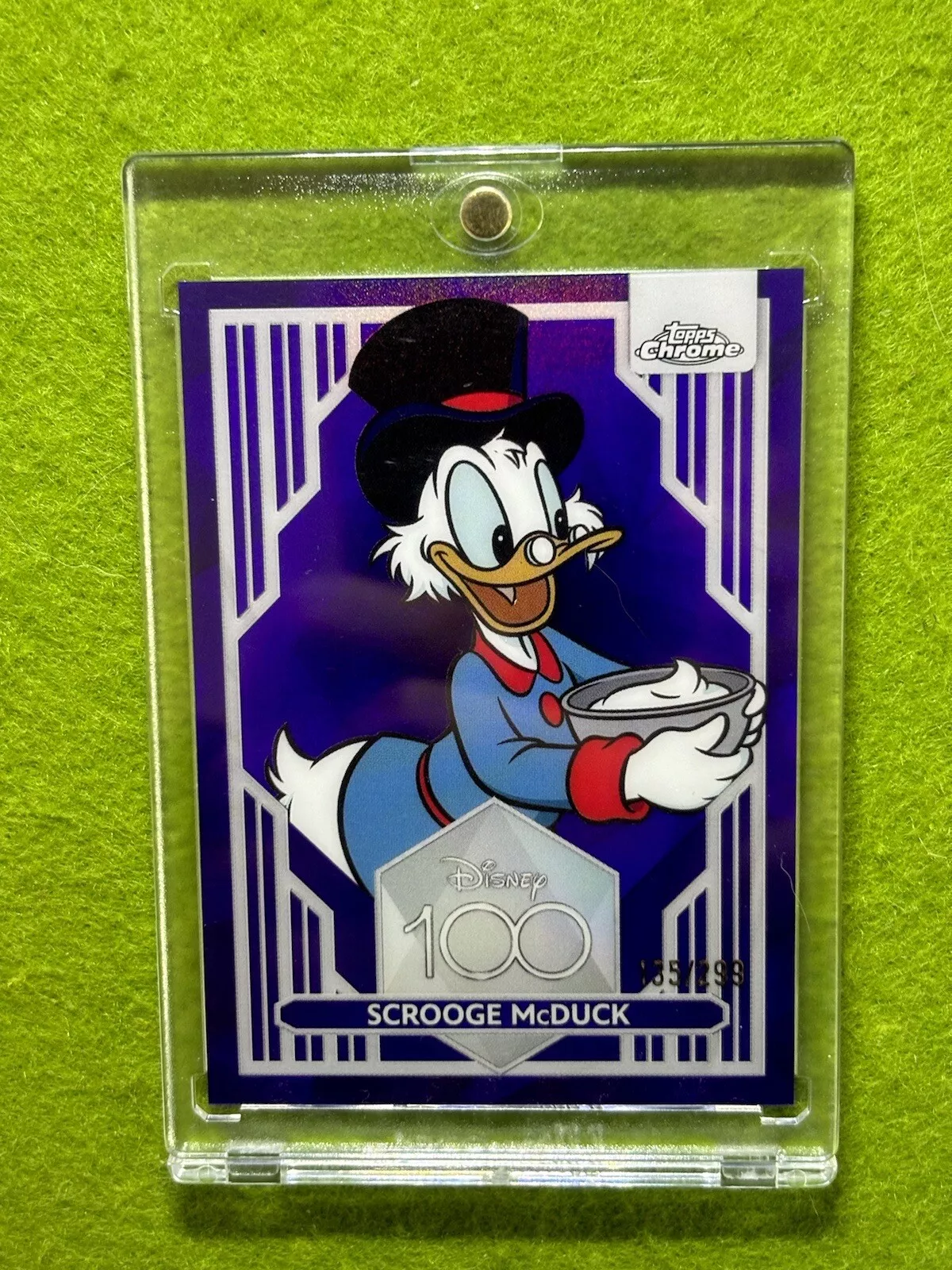 SCROOGE McDUCK Disney 100 PURPLE REFRACTOR #/399 SP DUCK TALES