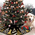 thumbnail image 6 of Black Gold Christmas Tree Skirt, 48 Inches Lace-up Golden Snowflake Xmas Tree Skirt, New Year 2026 Winter Holiday Party Indoor Decoration Home Decor, 6 of 6