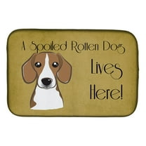 Beagle Spoiled Dog Lives Here Dish Drying Mat