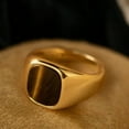 thumbnail image 4 of Men's Tigers Eye Ring by Caitlyn Minimalist Chunky Vintage Statement Ring Signet Gemstone Ring Men's Jewelry Boyfriend Gift || Ali Baba Jewellery, 4 of 5