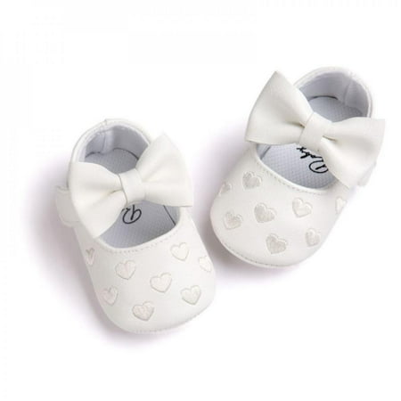 

Hazel Tech Baby Boy Girl Breathable Bow Design Anti-Slip Shoes Casual Sneakers Toddler Soft Soled First Walkers