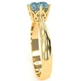 thumbnail image 5 of Crown Setting Blue Topaz Engagement Ring In 14k Yellow Gold, 5 of 6