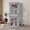 Gray-62.8"H, variant on MEDEHOO Mobile Catio on Wheels - Outdoor Cat House Enclosure with Waterproof Roof & Upgraded Resting Box, 70.9" Feral Cat Cage / Bird Cage