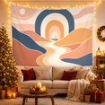 thumbnail image 3 of Abstract Desert Landscape with Arch and Dunes, Dreamy Retro for Nature Lovers, Boho Wall Art Decor, Housewarming Gift Tapestry Wall Hanging for Bedroom and Living Room, 3 of 7