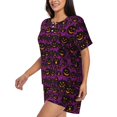 thumbnail image 3 of Womens Pajama Sets With Pocket, pumpkins halloween print Lounge Sets Short Sleeve Sleepwear PJ Sets for Women, 3 of 6