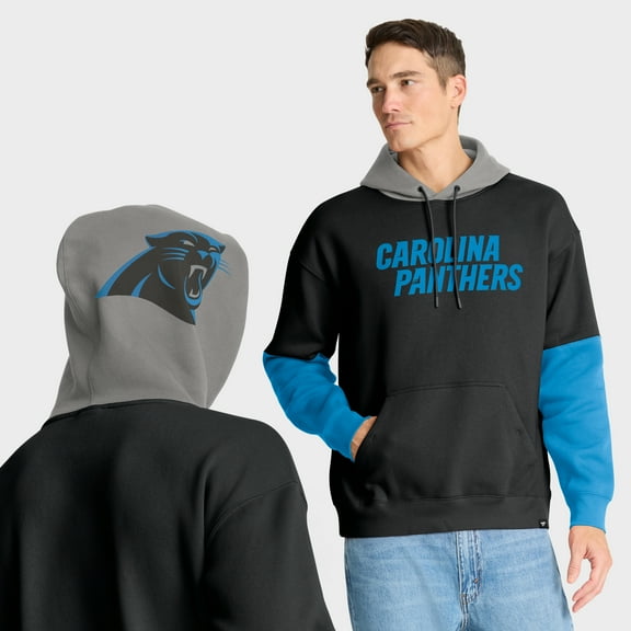 Men's Fanatics Black Carolina Panthers Helmet Pullover Hoodie