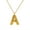 Letter A, variant on Initial Necklaces for Women Bubble Pendant Charm Gold Plated Letter K Stainless Steel Name Alphabet F Dainty Chain Personalized Statement Simple Elegant Jewelry Gold Letter L