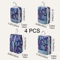thumbnail image 3 of 4-Pcs Packing Cube Set - Lightweight Organizers For Home Organizers Vacation And Suitcases With Compression Compression Packing Cubes Travel(Feather print ), 3 of 7