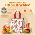 thumbnail image 5 of Pioneer Flower Floral Print Pattern Insulated Lunch Bag for Women & Adults,Large Portable Soft Cooler Lunch Bag,Thermal Food Storage Tote with Pearl Cotton,8.66L,8.75x5.75x9.5 Inch, 5 of 6