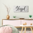 thumbnail image 2 of Stupell Industries Blessed Phrase Bold Cursive Faith Based Typography Canvas Wall Art, 13 x 30, Design by Daphne Polselli, 2 of 5