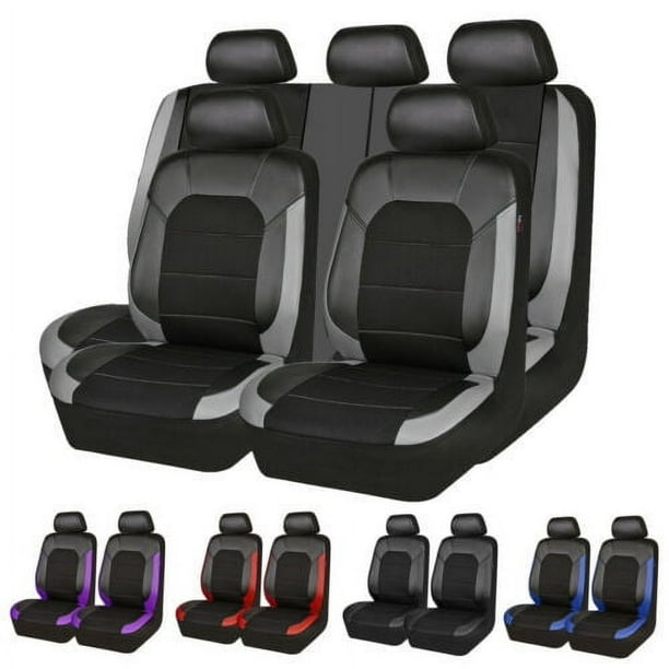 Funda de asiento de coche con costura tipo sándwich de cuero sintético y cuero artificial para Europa y Oriente Medio