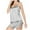 Gray, variant on SDNall Sleepwear for Women V-Neck Sling Tank Shorts Home Suit Camisole Pajamas Shorts Set (White,Sizes：S-XL)