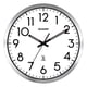 thumbnail image 1 of Reloj de pared Sharp Atomic Analog de 30 cm con acabado cepillado plateado, 1 of 9