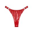 thumbnail image 4 of Rswnyirn Strings pour Femmes Culottes en Cuir PU Taille Basse T-back Rouge P, 4 of 5