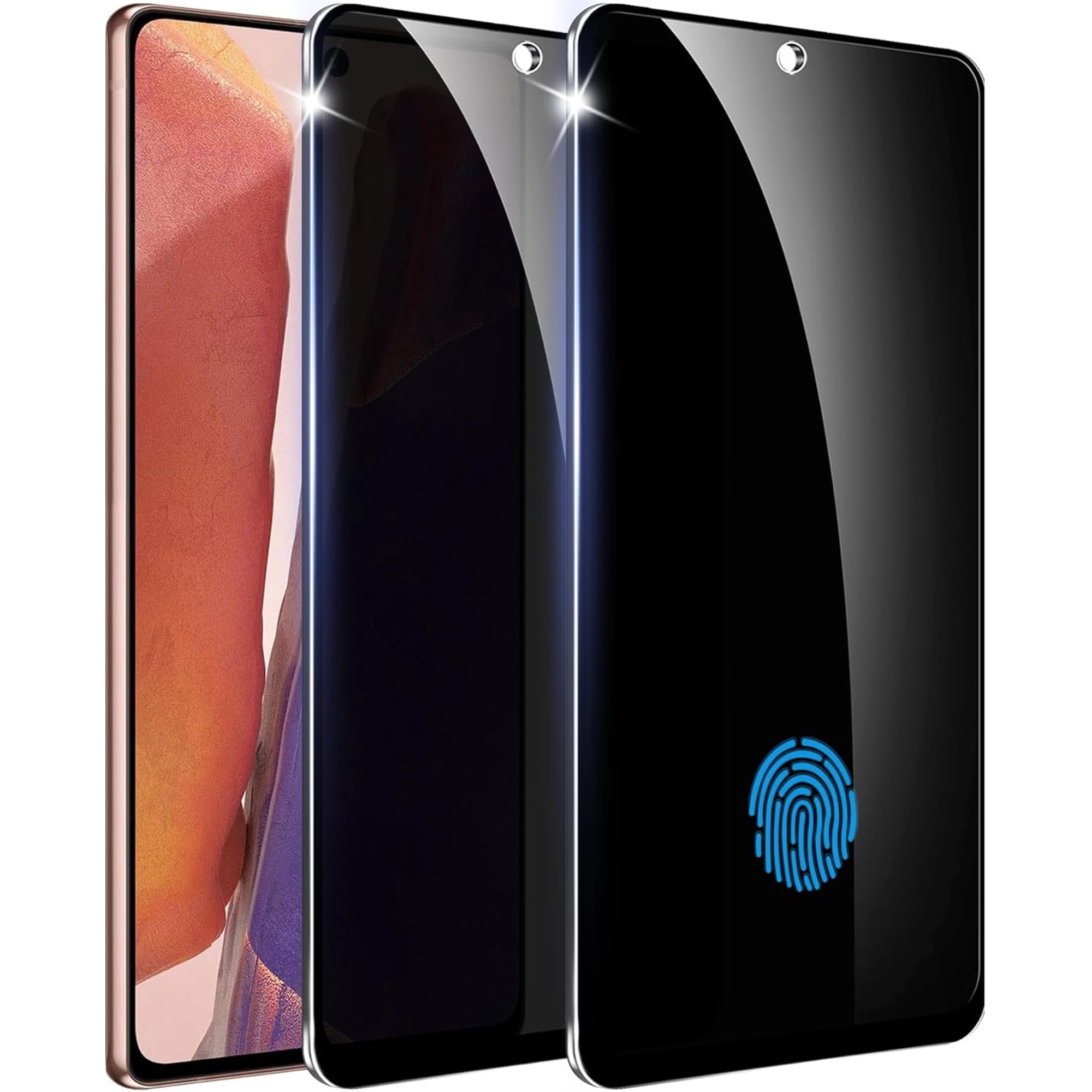 【2+1 Pack】 Designed for Samsung Galaxy Note 20 Privacy Screen Protector【Support Fingerprint Unlock】 9H Tempered Glass,AntiSpy Film Compatible with Samsung Note20 5G