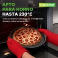 thumbnail image 4 of Charola para Pizza Antiadherente NutriChef, Bandeja Redonda de Acero al Carbono de 33cm con Agujeros para Corteza Crujiente, Mangos Ergonómicos, Segura para Horno y Lavavajillas, 4 of 6