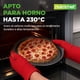 thumbnail image 4 of Charola para Pizza Antiadherente NutriChef, Bandeja Redonda de Acero al Carbono de 33cm con Agujeros para Corteza Crujiente, Mangos Ergonómicos, Segura para Horno y Lavavajillas, 4 of 6