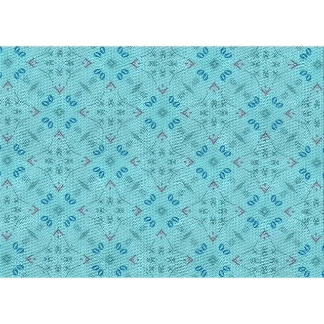 Ahgly Company Tapis Rectangulaire Lavable en Machine Intérieur Transitionnel Turquoise Foncé Vert, 8 Pieds x 10 Pieds