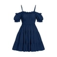 thumbnail image 4 of Dvprdro Drop Shoulder Sleeveless Mini Dress for Women Tiered Ruffle Hem Loose Fit Summer Vacation, 4 of 6