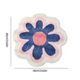 thumbnail image 3 of Holloyiver Cute Bath Mat, Soft Superfine Fiber Flower Bath Mat, 23.6 Inch Non Slip Water Absorbent Rug Bath Door Mats Rugs for Entrance Bedroom Kitchen Bathroom Toilet Floors (Blue), 3 of 6