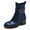 Navy, variant on Women's Square Close Toe Ankle Boots Side Zippers Buckle Strap Chunky Mid Heels Combat Boots Daily Dress Shoes Size 9 Navy