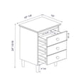 thumbnail image 6 of Pemberly Row 3-Drawer Solid Wood Nightstand in 2 Pack in Gray, 6 of 6