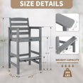 thumbnail image 4 of FUNBERRY Bar Height Outdoor Chairs, Tall Adirondack Chairs Set of 2, All Weather HDPE Outdoor Bar Chair for Bistro Patio Balcony, 4 of 18
