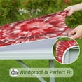 thumbnail image 6 of Colorful Tie Dye Pattern Square Fitted Tablecloth with Elastic Edge,Square Table Cover,Washable Elastic Table Cover for Home Kitchen Party Decor 34"x34", 6 of 6