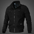 thumbnail image 3 of Men's jacket casual trendy handsome slim cargo jacket cotton military top, 3 of 4