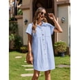 thumbnail image 4 of Vestido Zeagoo Linen Shift de manga corta de verano para mujer, 4 of 6