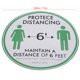 thumbnail image 3 of Etiqueta engomada de la distancia de seguridad, 5 piezas/bolsa Etiqueta engomada del piso de advertencia de la tienda Etiqueta del piso de la distancia Compacta y liviana, 3 of 8
